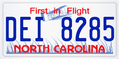 NC license plate DEI8285