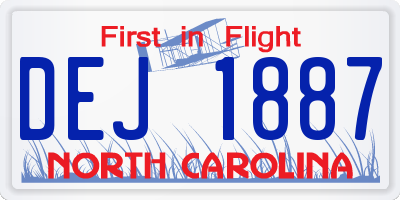 NC license plate DEJ1887