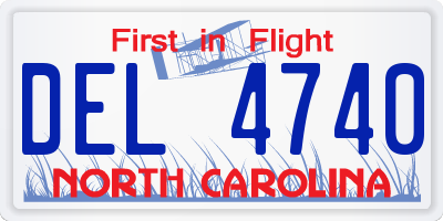 NC license plate DEL4740
