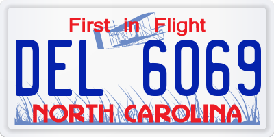NC license plate DEL6069