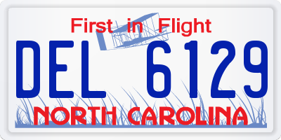 NC license plate DEL6129