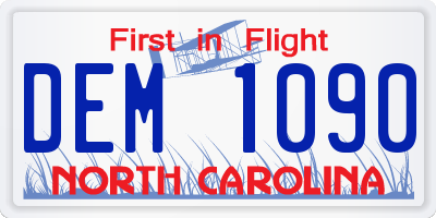 NC license plate DEM1090