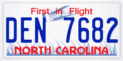 NC license plate DEN7682