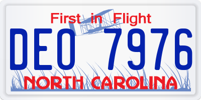 NC license plate DEO7976