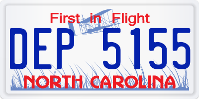 NC license plate DEP5155