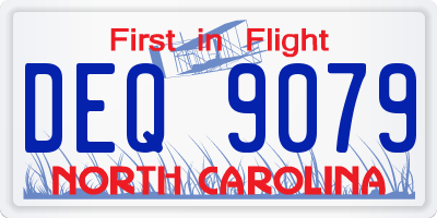 NC license plate DEQ9079