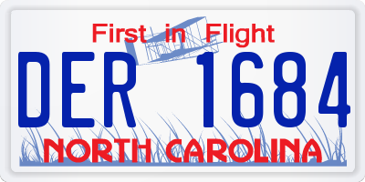 NC license plate DER1684