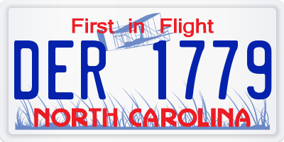 NC license plate DER1779