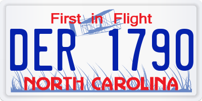 NC license plate DER1790