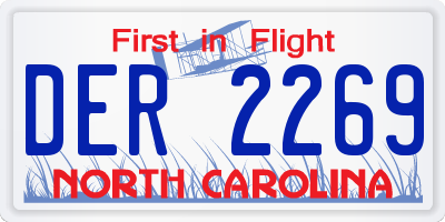 NC license plate DER2269