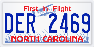 NC license plate DER2469
