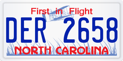 NC license plate DER2658