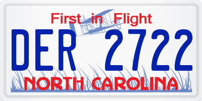 NC license plate DER2722