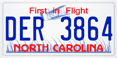 NC license plate DER3864
