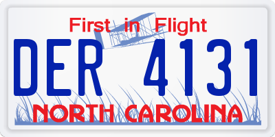 NC license plate DER4131