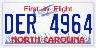 NC license plate DER4964