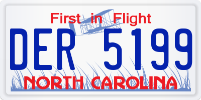 NC license plate DER5199