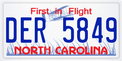 NC license plate DER5849