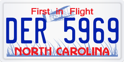 NC license plate DER5969