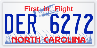 NC license plate DER6272