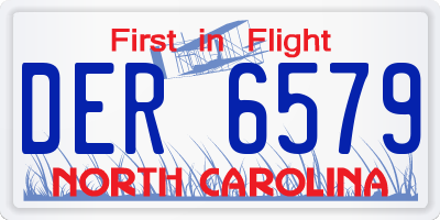 NC license plate DER6579