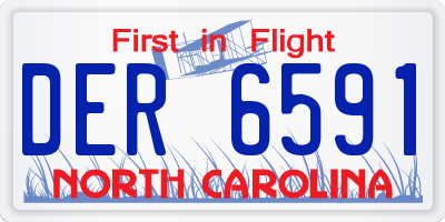 NC license plate DER6591