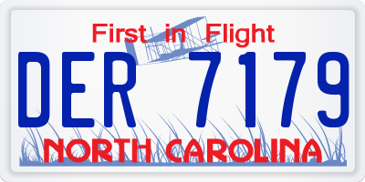 NC license plate DER7179
