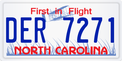 NC license plate DER7271