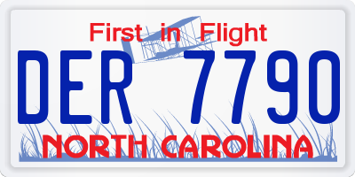 NC license plate DER7790
