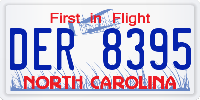 NC license plate DER8395
