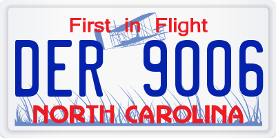 NC license plate DER9006