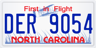 NC license plate DER9054