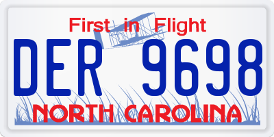 NC license plate DER9698