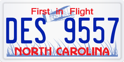 NC license plate DES9557