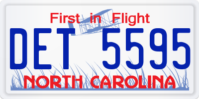 NC license plate DET5595