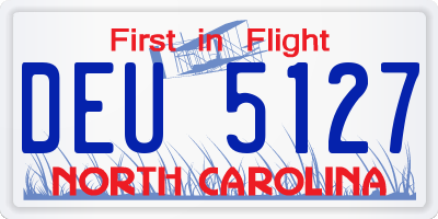 NC license plate DEU5127