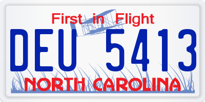 NC license plate DEU5413