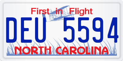 NC license plate DEU5594