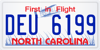 NC license plate DEU6199