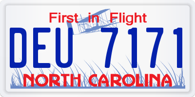 NC license plate DEU7171