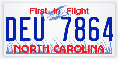 NC license plate DEU7864