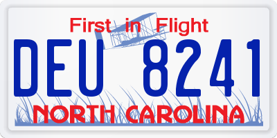 NC license plate DEU8241