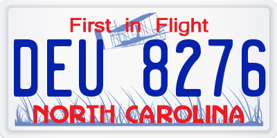 NC license plate DEU8276