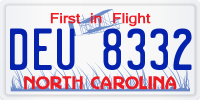 NC license plate DEU8332