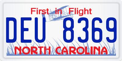 NC license plate DEU8369
