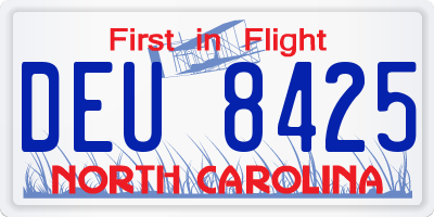 NC license plate DEU8425