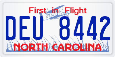 NC license plate DEU8442