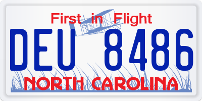 NC license plate DEU8486