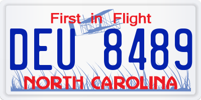NC license plate DEU8489