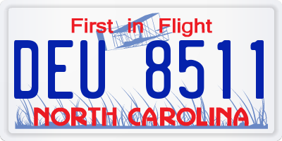 NC license plate DEU8511